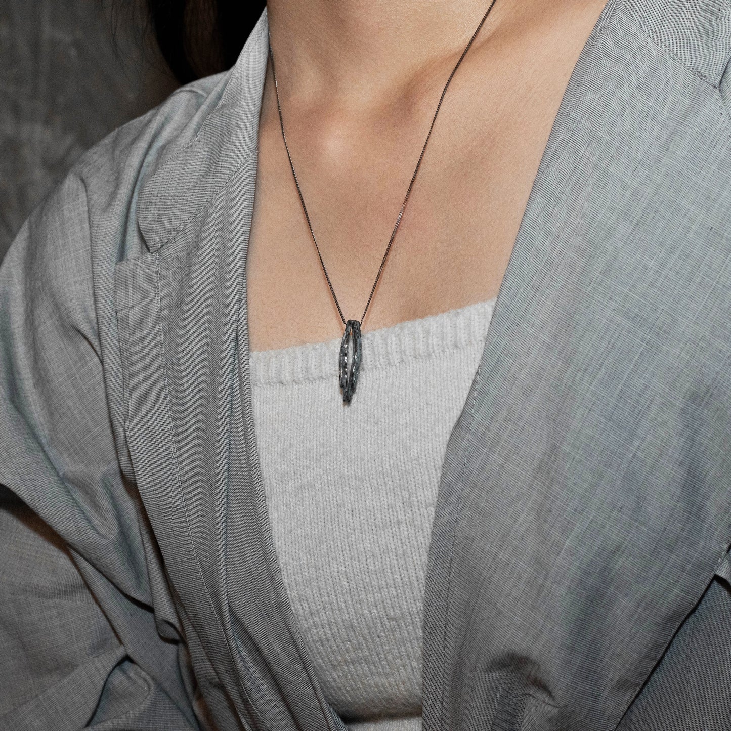 Deposition๐๐ฆ๐ฅ๐ช๐ฎ๐ฆ๐ฏ๐ต๐ข๐ณ๐บ๏ฝ"Cave" pendant/necklace/earrings - dyed black