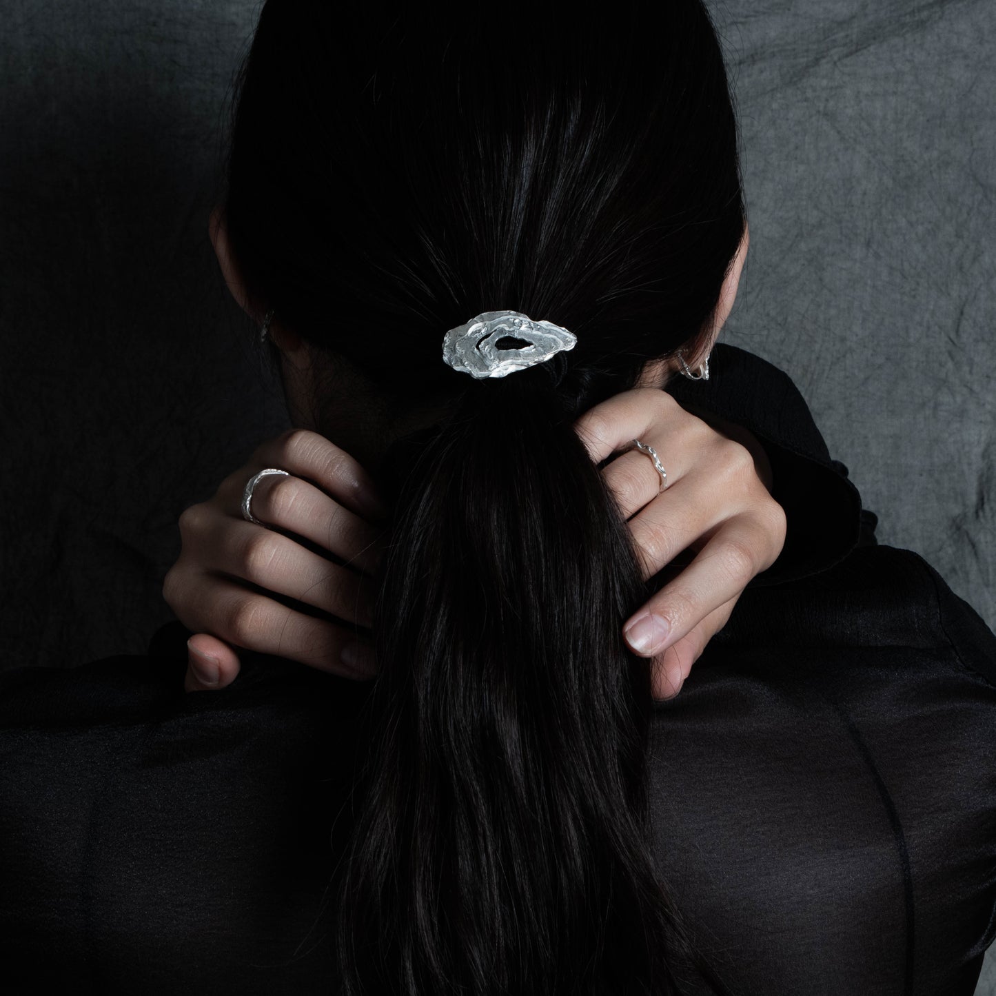 Deposit 𝘚𝘦𝘥𝘪𝘮𝘦𝘯𝘵𝘢𝘳𝘺｜"Pan" Ponytail Buckle - Sterling Silver